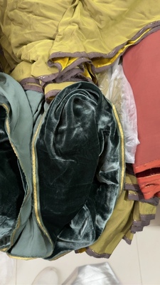 94元/米 100%桑蚕丝底板 真丝绒布料面料 宽幅 暗绿色