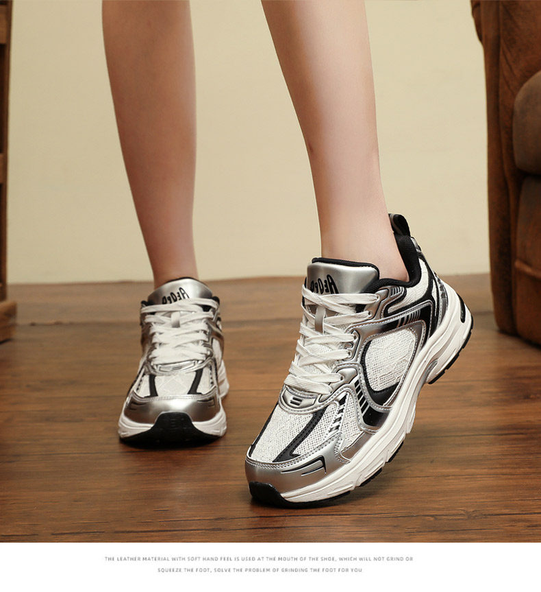 网面厚底圆头秋季国潮女鞋百搭