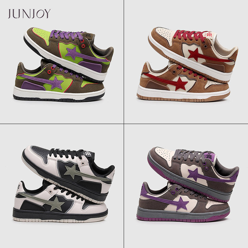 复古星星平底休闲板鞋