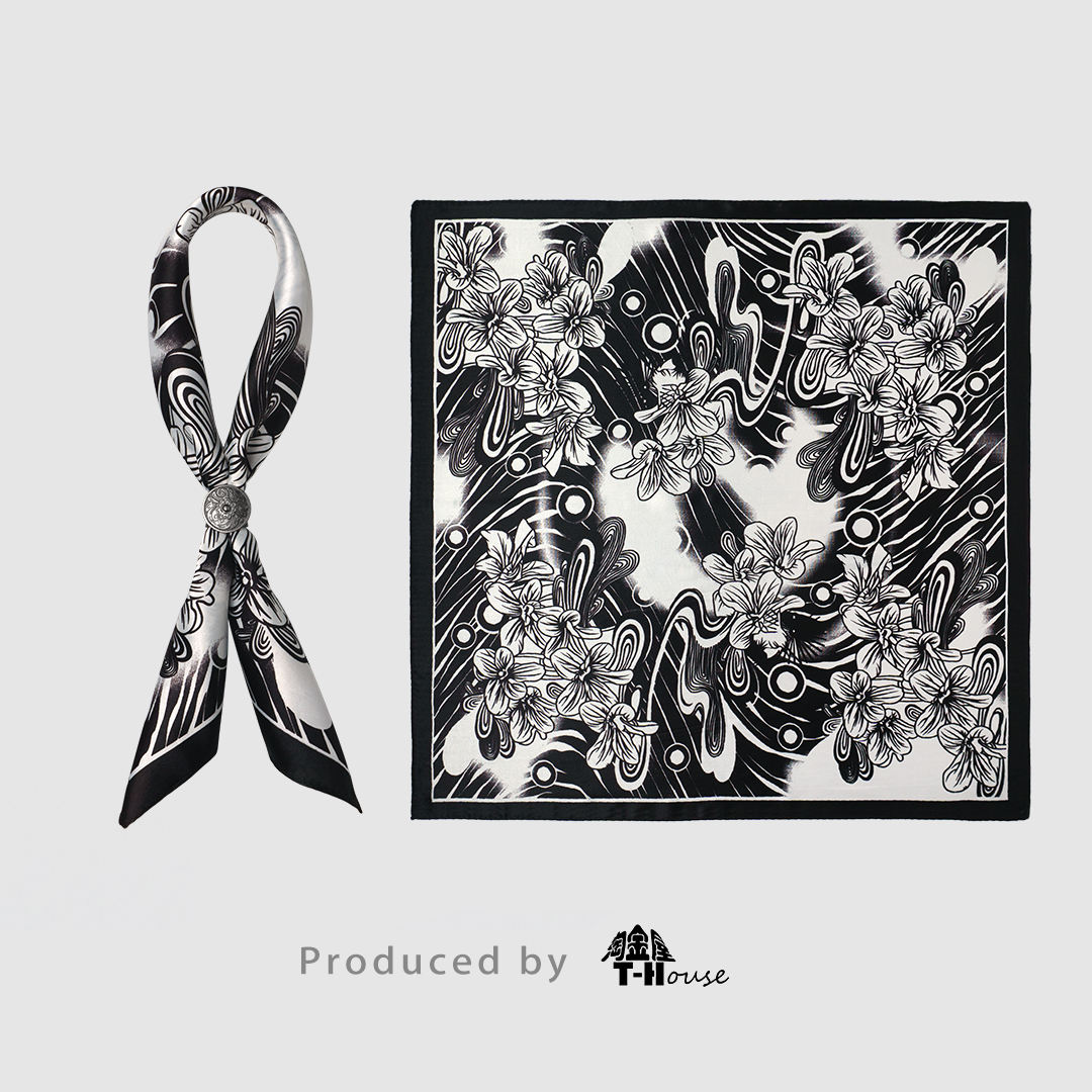 春夏花卉复古男士丝巾