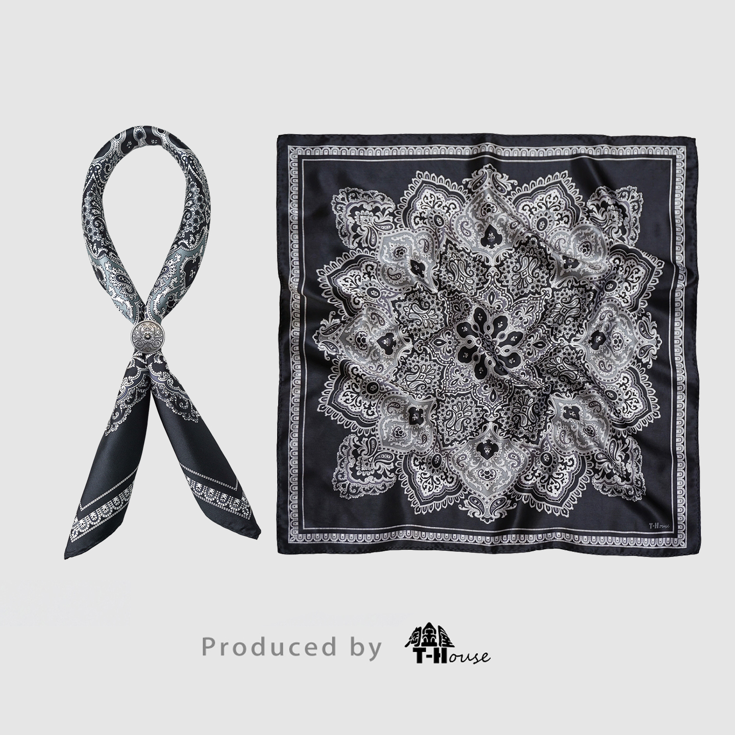 佩斯利纹男士丝巾Vintage小方巾英伦衬衫领巾复古小围巾送丝巾扣