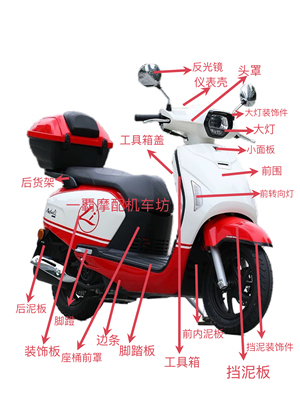 高仿LA望江锐行之威五本LI外壳面板前围挡泥板头罩边条大灯