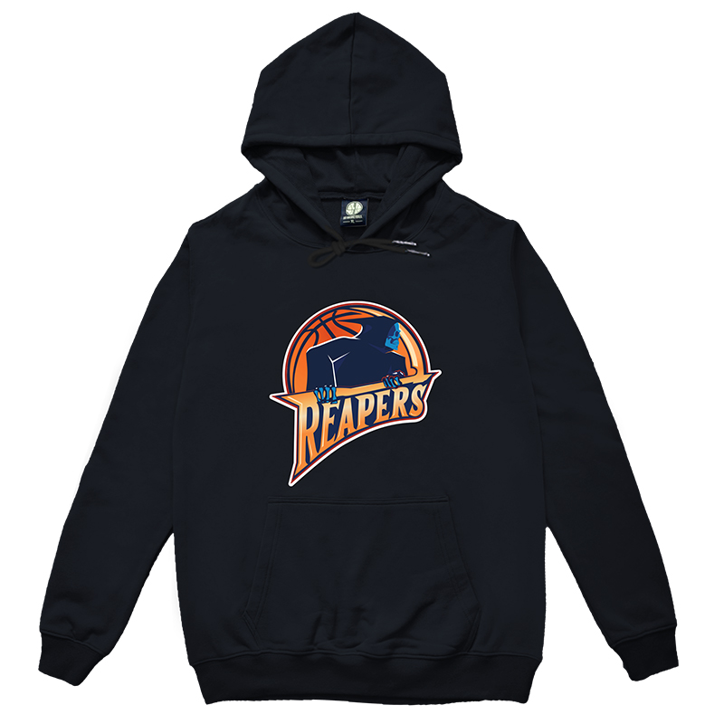 斗者REAPERS死神篮球运动圆领长袖连帽衫外套卫衣男篮训练背心diy