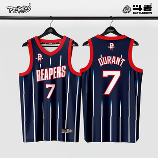 斗者篮球服定制街球训练队服套装街头篮球衣背心火箭队死神杜兰特