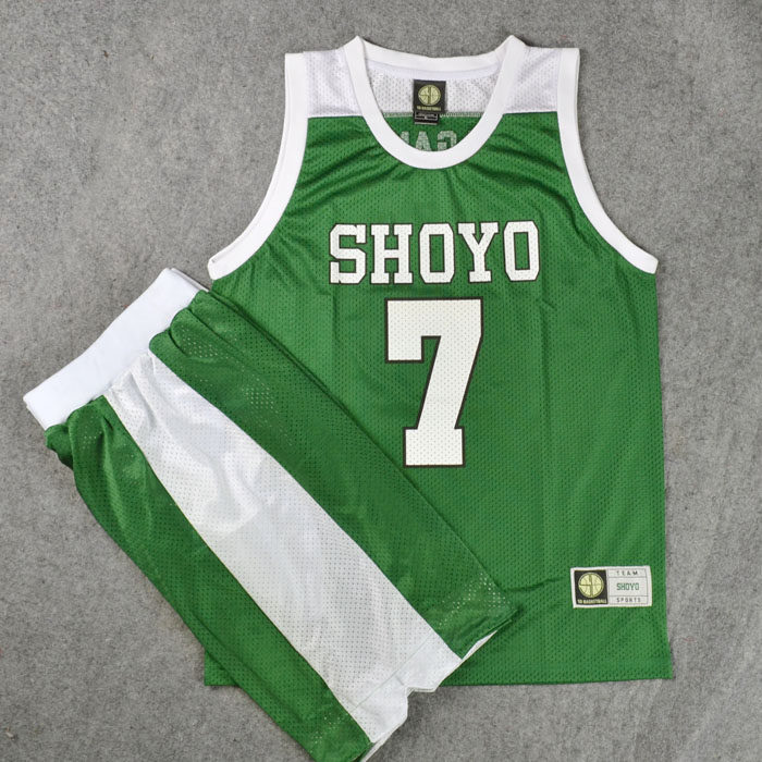 SD灌篮高手球衣队服翔阳7号永野满篮球衣背心篮球服套装训练绿色