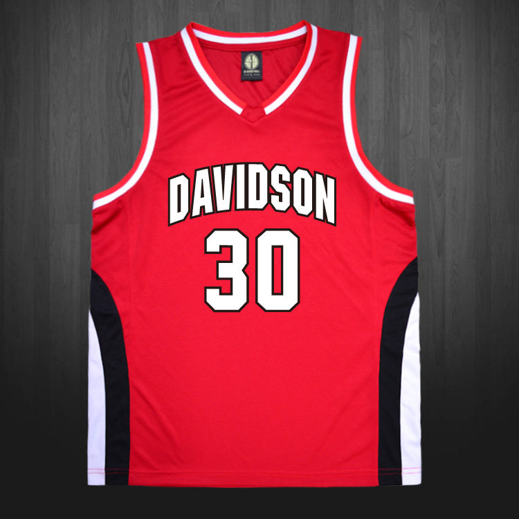 大卫森学院库里大学男女篮球服套装篮球衣训练服比赛队服订做定制