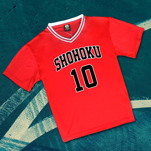 SD篮球运动樱木花道灌篮高手队服定制球衣篮球服圆领湘北短袖T恤