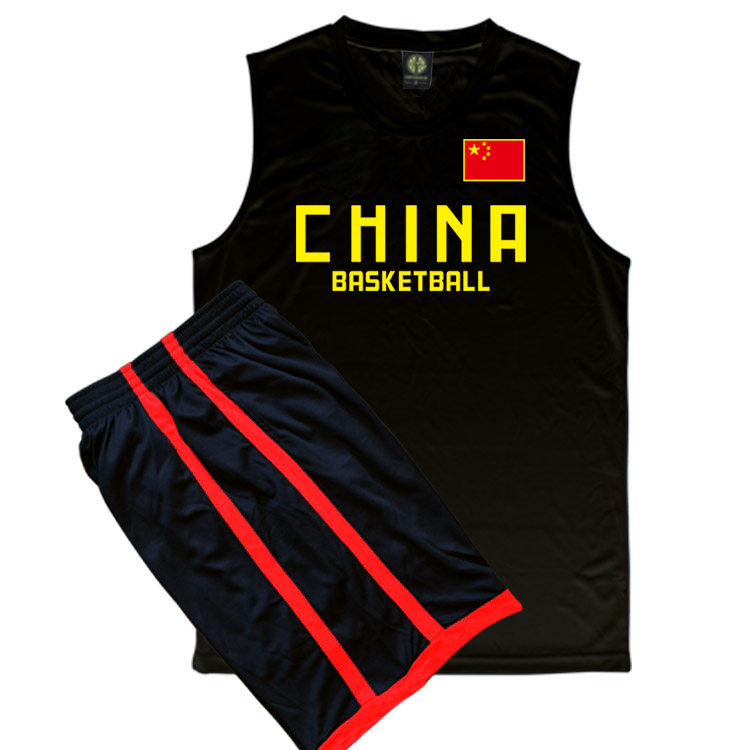 中国队篮球服套装定制国家队服订做训练服宽肩背心无袖坎肩球衣男