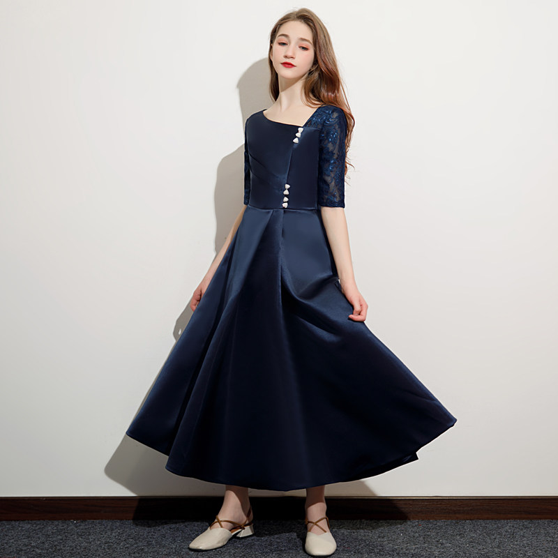 儿童钢琴演出晚礼服高端女童平时可穿乐团合唱学生毕业典礼公主裙