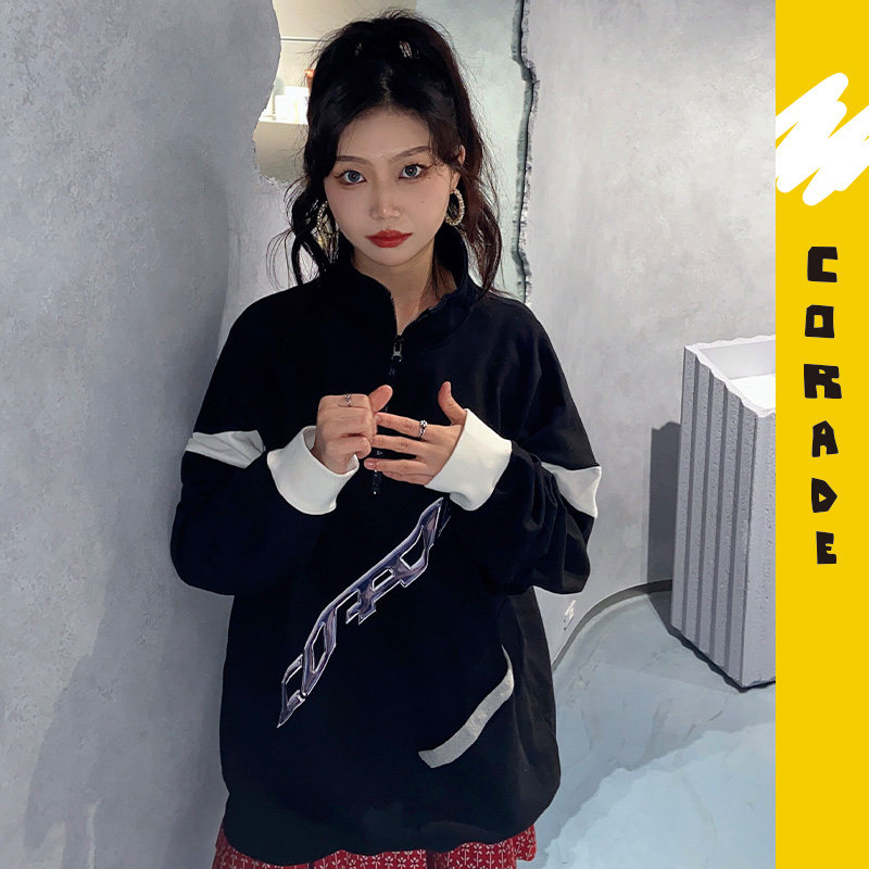 Corade金属卫衣宽松运动