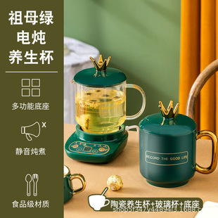 全陶瓷养生杯玻璃花茶养生壶电炖电热锅多功能煲汤煮粥热牛奶神器