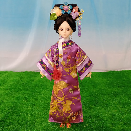 6分手工制作30厘米玩具娃娃清朝妃子古装古代衣服