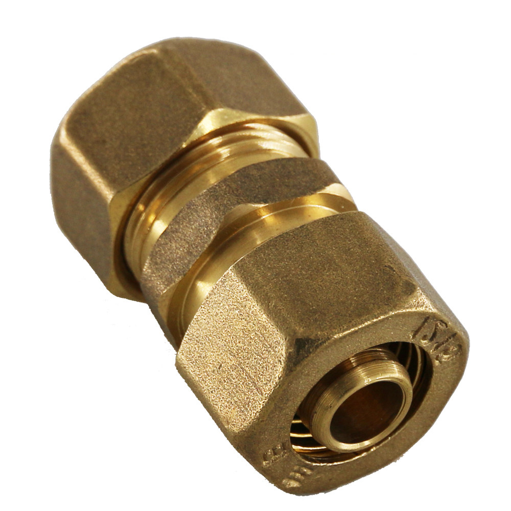 日丰铝塑管配件等径直通直接f1-1216/1620全铜快速接头燃气给水