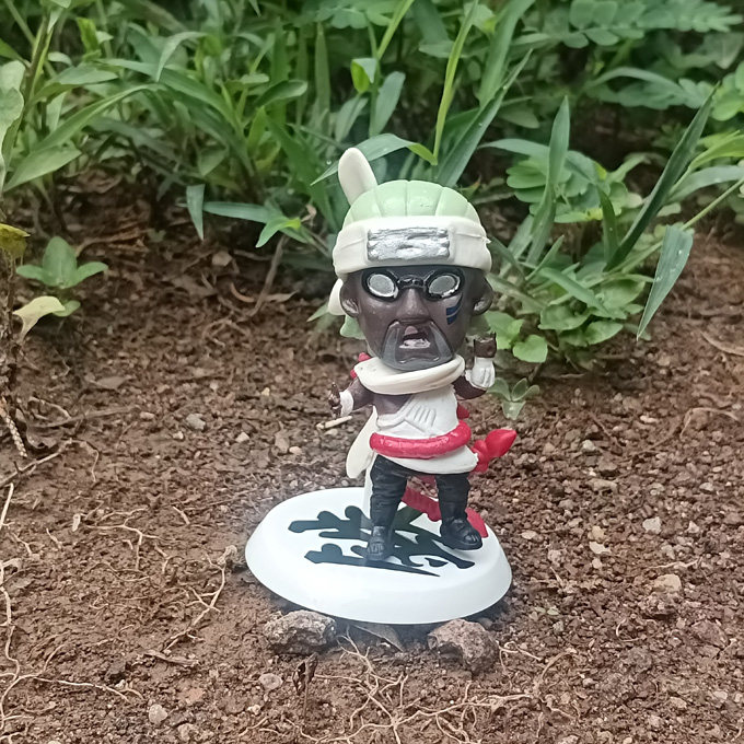 八尾奇拉比雷影火影忍者战棋公仔玩具模型摆件人偶生日蛋糕装饰