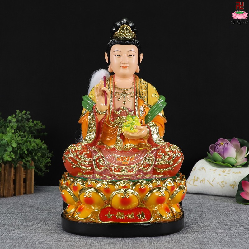12寸坐女娲娘娘娲皇女阴女希氏有蟜氏上古之神大地之母神像摆件