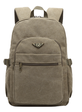 AERLIS男士帆布双肩包耐磨电脑包旅行背包