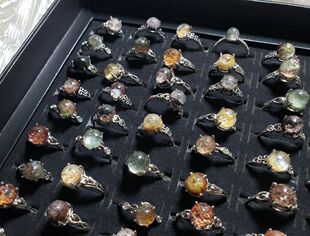 1枚价格 戒指 红幽灵绿幽灵发晶水晶 随机发货 款 式 活口 幽灵