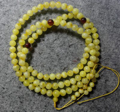无优化圆珠手串6.5mm蜜蜡
