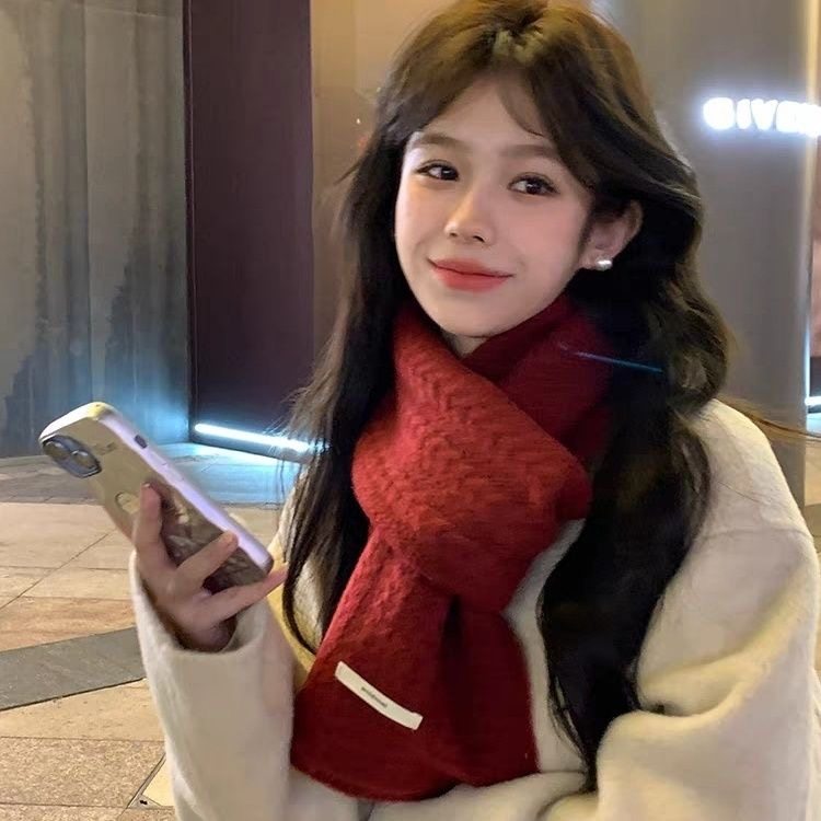 羊毛针织围巾女高级感加厚保暖均码护颈围脖百搭横机工艺LOGO订做,服饰配件/皮带/帽子/围巾,围巾/丝巾/披肩,淘宝优惠券,粉丝福利购,淘宝优惠卷