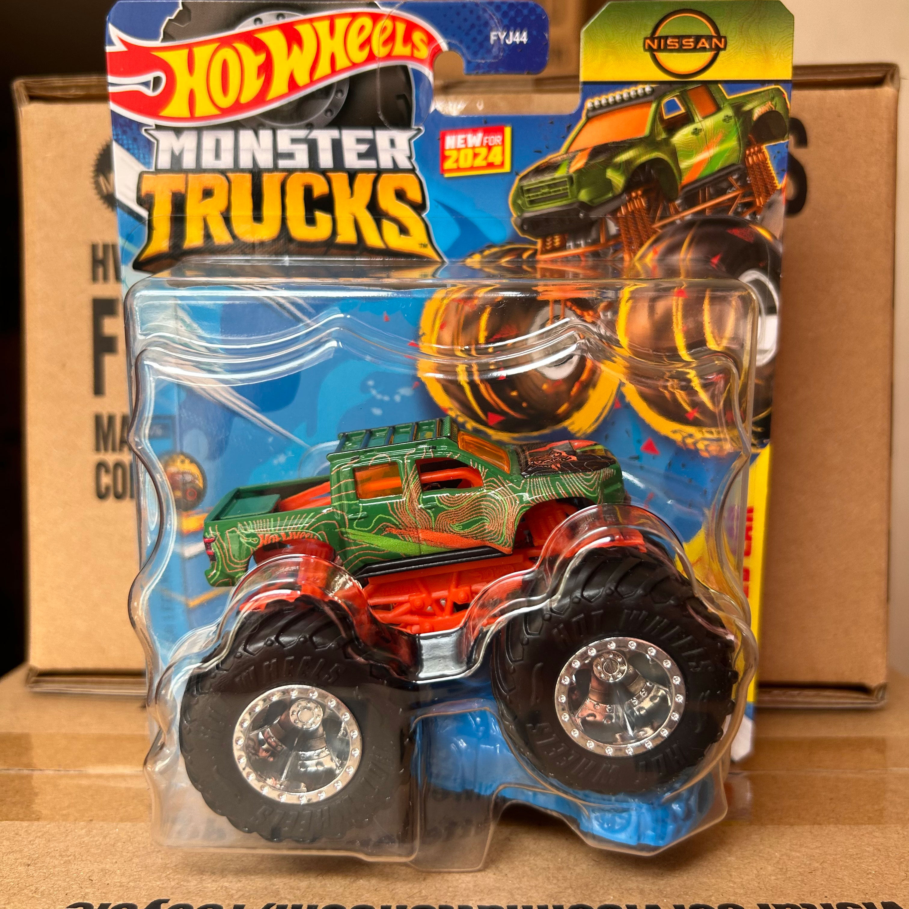 HOT WHEELS 새로운 야생 대형 자전거 오프로드 차량 어린이 모델 장난감 충격 레이싱 트랙 장난감 FYJ44