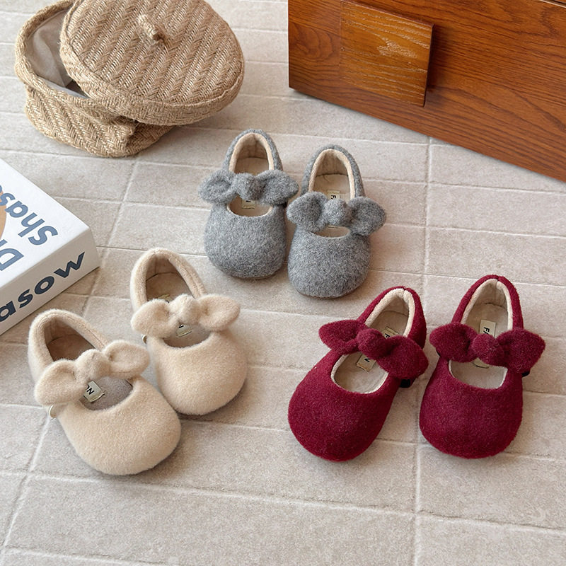 韩版女童加绒毛毛鞋2025冬季新款女宝软底豆豆鞋女孩仙女公主棉鞋,童鞋/婴儿鞋/亲子鞋,凉鞋,淘宝优惠券,粉丝福利购,淘宝优惠卷