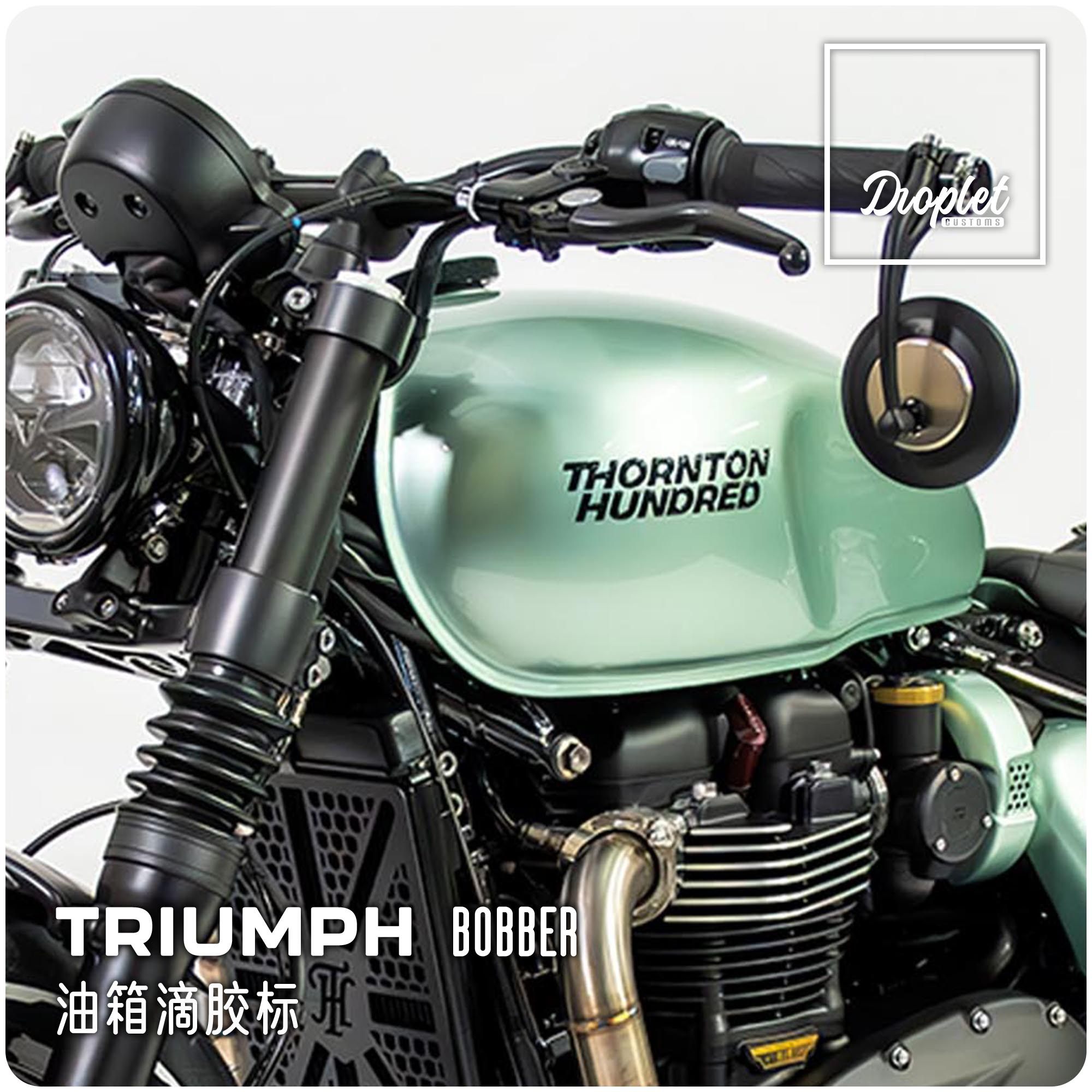 凯旋摩托车个性油箱标滴胶贴车标