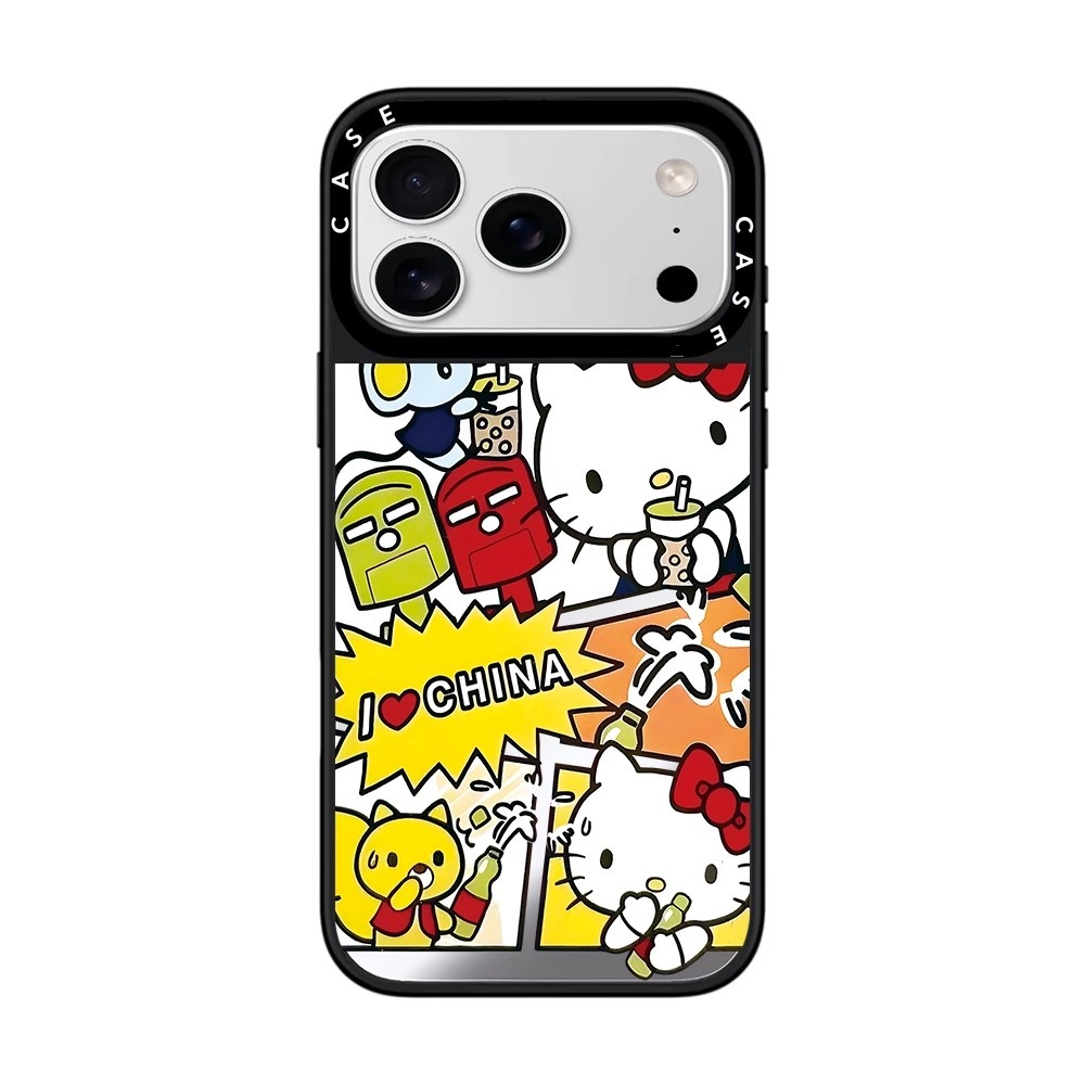 CASE适用苹果iphone17promax壳适用苹果16可爱KT猫万圣节凯蒂猫15卡通14女16MagSafe镜面磁吸13/12/11保护套