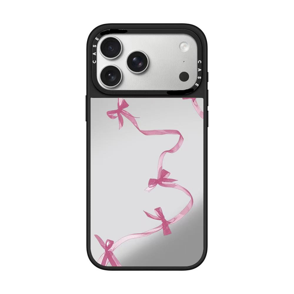 CASE适用苹果17iPhone14plus15镜面13promax磁吸可爱蝴蝶结奢华手机壳12软边防摔新款高级感男女16pro保护套