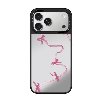CASE适用苹果17iPhone14plus15镜面13promax磁吸可爱蝴蝶结奢华手机壳12软边防摔新款高级感男女16pro保护套