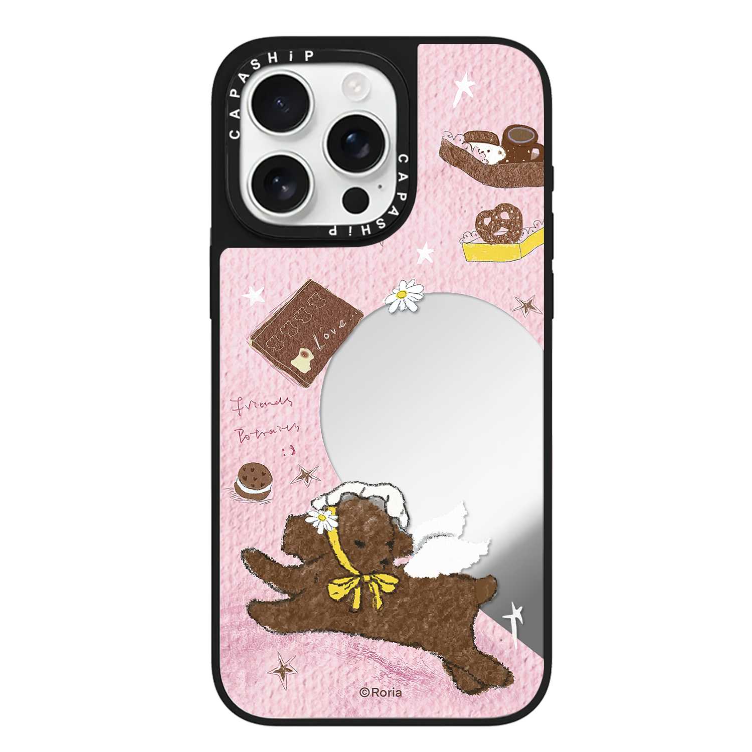 CASE适用苹果16手机壳iPhone14plus镜面15/13promax磁吸可爱甜心火车xr卡通男女12防摔11新款xs高级感保护套