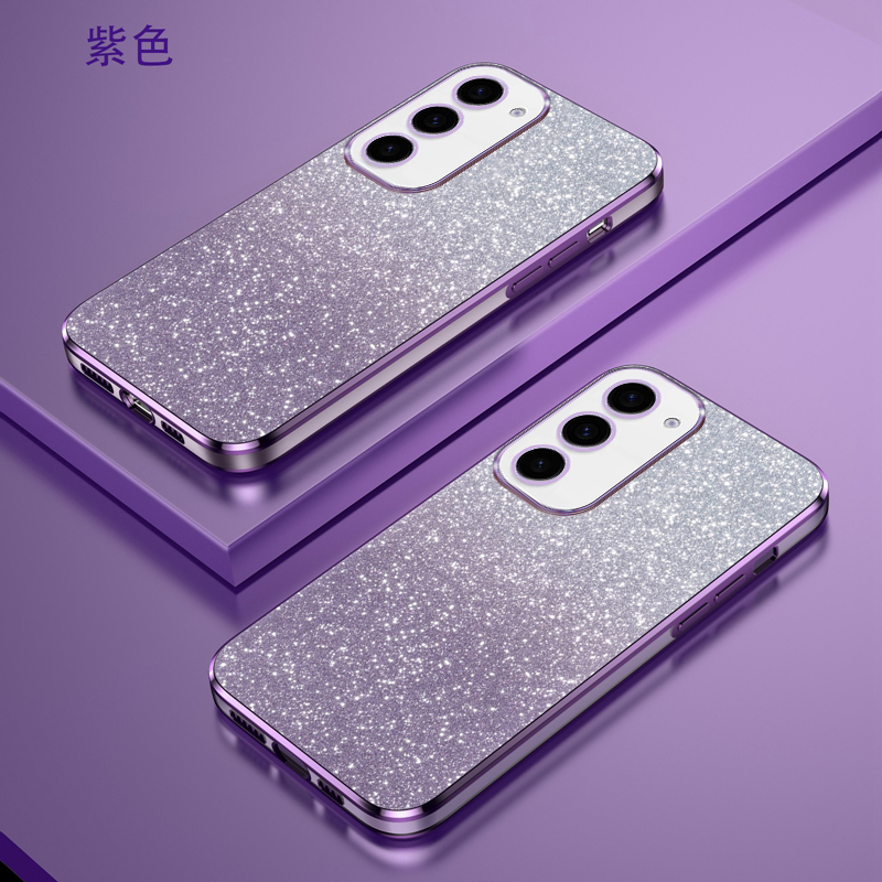 高端新款GalaxyS24/S22+渐变闪粉手机壳适用三星S23/21/S30透明不退色保护套NOTE10PRO/20潮牌耐脏inS简约薄