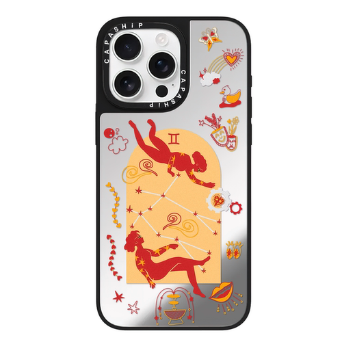 CASE适用苹果16iPhone14plus镜面13promax磁吸Magsafe可爱十二星座手机壳15/12防摔11新款xs高级感xr保护套17