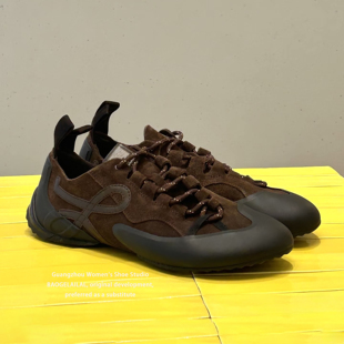 女平底圆头德训鞋 26春麂皮攀山鞋 真皮情侣运动休闲鞋 原单品质