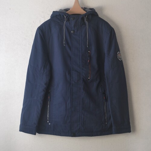 关店清货Vintage古着秋冬季男士棉袄夹棉厚实保暖连帽休闲棉服