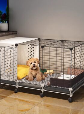 加高狗笼子小型犬带厕所分离狗窝比熊泰迪宠物狗别墅幼犬训厕家用