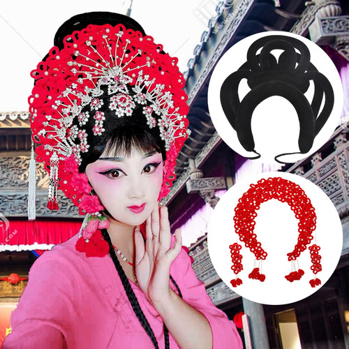 化妆鬓花大全仿真发包舞台道具