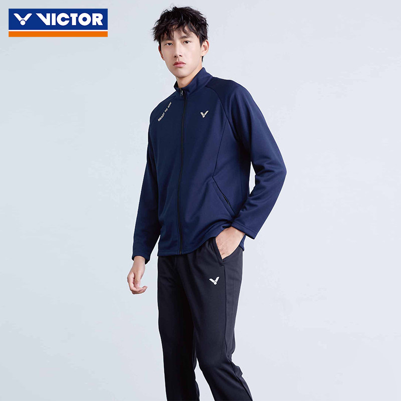 VICTOR威克多羽毛球服胜利男女款运动针织套装长裤长袖JP-65606