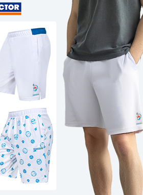 VICTOR威克多胜利羽毛球服哆啦A梦联名运动短裤男女款R-522DRM