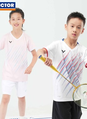 VICTOR威克多羽毛球服胜利儿童款吸汗舒适训练运动T恤T-62022