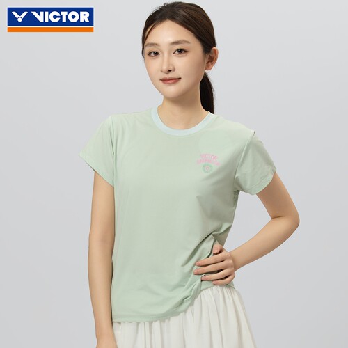 威克多羽毛球服女款运动短袖套装