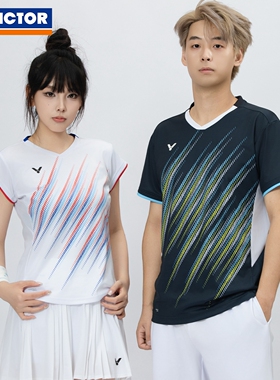 VICTOR威克多羽毛球服胜利男女款T-61022吸汗舒适运动T恤T-60022