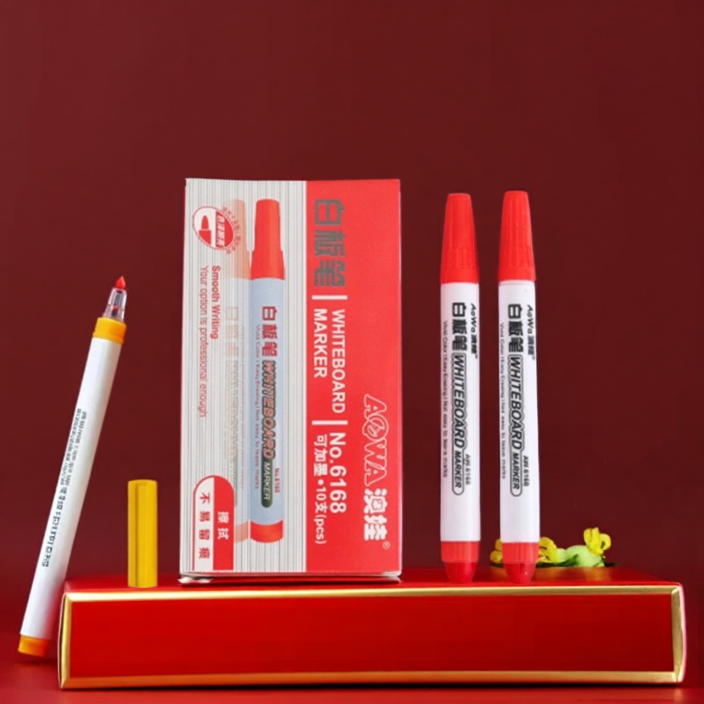 澳娃6168可加墨白板笔水性可擦