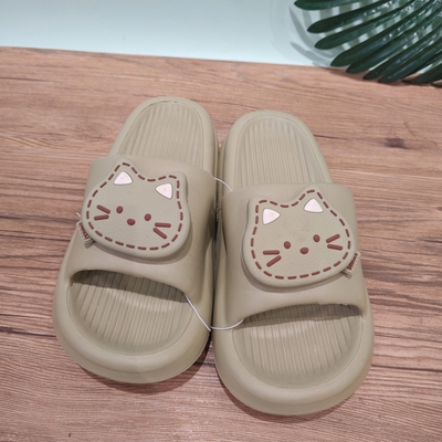 猫咪拖鞋女夏季踩屎感防滑耐磨软厚底户外穿情侣凉拖鞋居家小熊男