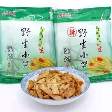 丽水特产绿谷山水康源野生小笋油焖笋笋丝特好吃美食开袋即食