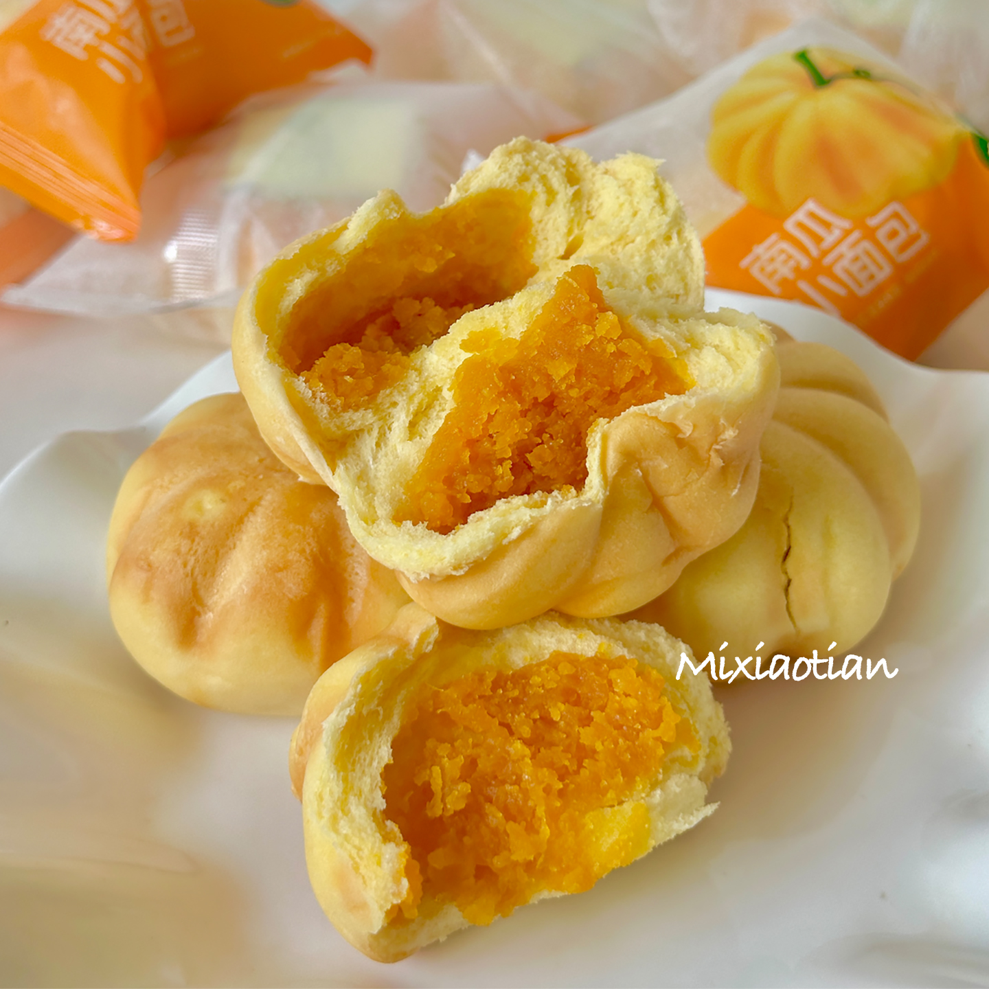 南瓜小面包南瓜馅料添加量≥40%