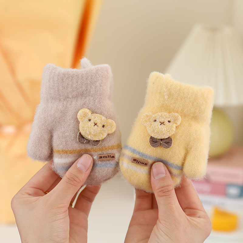 0-6-12个月婴儿手套2加厚保暖3岁