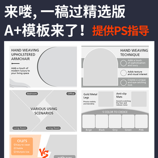 PS源文件平面素材亚马逊a加模版 亚马逊详情页模板 跨境电商高级A