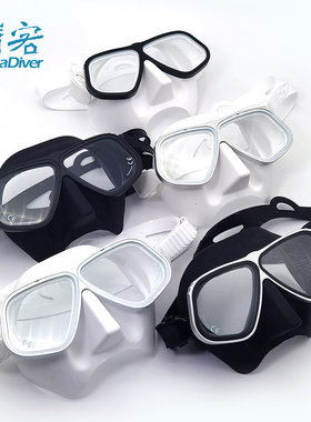 TinyMola自由潜水镜Apollo同款大神近视镜铝合金框国产阿波罗面镜