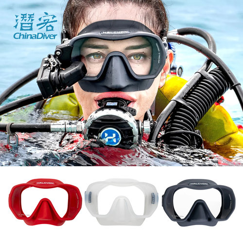 Halcyon专业水肺潜水面镜分大小