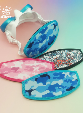 TinyMola 双面潜水面镜护发带魔术贴侧开快拆防缠发打结水肺装备